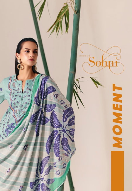 Moment By Kimora Sohni Lawn Cotton Printed Designer Salwar Suits Exporters In India